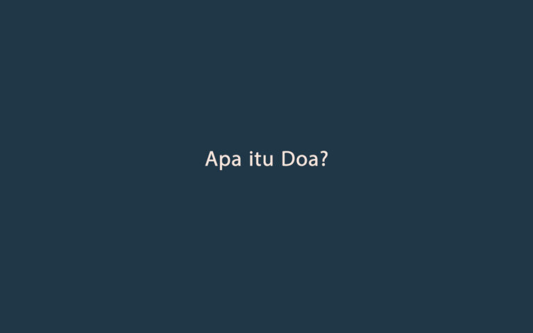 Apa Itu Doa