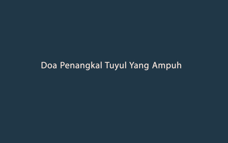 Doa Penangkal Tuyul Yang Ampuh